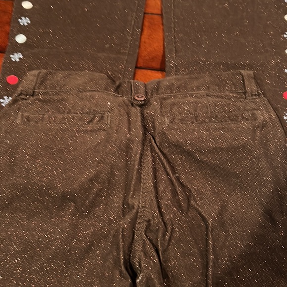 NWT Gymboree Winter Snowflake brown corduroy sparkle snowflake dot Pants Size 10 - Picture 11 of 15